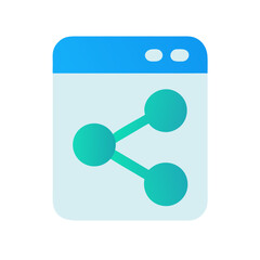 Poster - Share Symbol Icon Representing Content Distribution