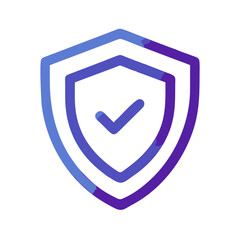 Aufkleber - Shield with Check Icon Representing Cybersecurity Protection