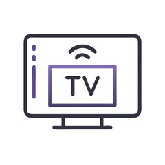 Aufkleber - Smart TV Icon – Digital Screen Entertainment Symbol, Connected Media Device