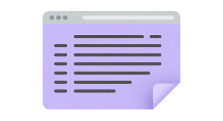 Isolated Browser Window with Document Content