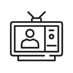 Aufkleber - Television Icon Representing In-Room Entertainment