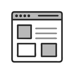 Fototapete - Website Window Icon Representing Online Page and Internet Browsing