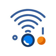 Poster - Wi-Fi Icon Representing Internet Access Availability and Wireless Connectivity