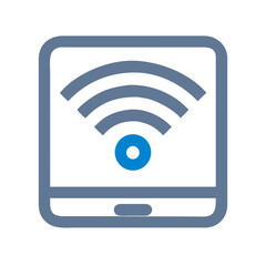 Poster - Wi-Fi Icon Representing Internet Access Availability and Wireless Connectivity