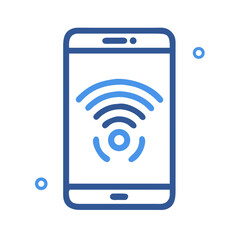 Poster - Wi-Fi Icon Representing Internet Access Availability and Wireless Connectivity
