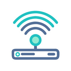 Poster - Wi-Fi Router Icon Representing Free Internet Availability and Wireless Access