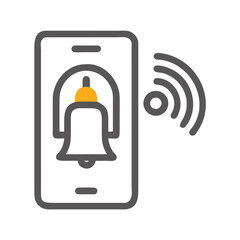 Leinwandbilder - Wireless Bell Icon Representing Smart Door Notification and Alert System