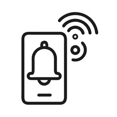 Leinwandbilder - Wireless Bell Icon Representing Smart Door Notification and Alert System