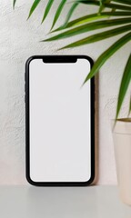 Wall Mural - multiple views of a smartphone with a blank white screen, perfect for showcasing designs or text, po