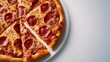 © fauzan - pizza dish white background