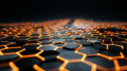 Wall Mural - honeycomb grid of innovation: a mesmerizing abstract design composed of a honeycomb grid, its geomet