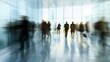 © Prokopchuk - Blurred Business Professionals Walking in Modern Office Building with Glass Walls