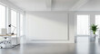 © Noor  - Modern minimalist office design bright airy space large blank wall perfect for showcasing art or