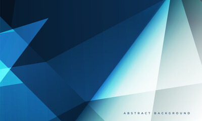 Poster - Blue modern abstract background with geometric polygonal shapes. Vector illustration