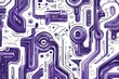 © distant - Abstract illustration featuring complex interconnected circuitry in purple tones