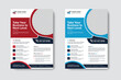 © Designer Robi - Corporate business flyer template design set with red,blue,