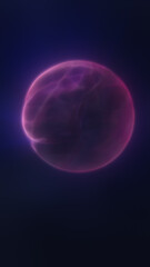 Wall Mural - mysterious glowing orb with soft translucent texture floating in a deep cosmic space background