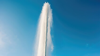 Wall Mural - fountain creating splashes of water against the blue sky