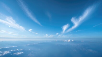 Wall Mural - the vibrant background featuring azure skies and clouds