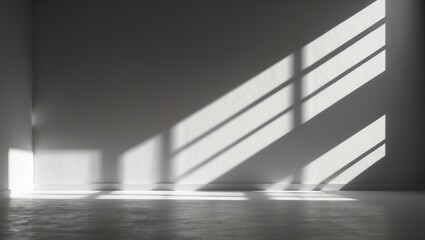 Poster - Illuminating light and shadows from the window on the floor and wall
