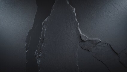 Poster - Natural stone pattern with a dark grey slate backdrop