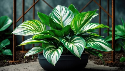 Aufkleber - Dieffenbachia species are popular decorative plants often found in garden settings