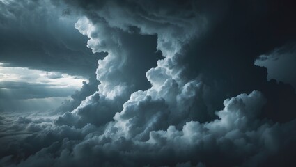 Wall Mural - Background of stormy rain clouds. Overcast sky