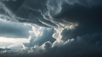 Wall Mural - Stormy clouds gathered in the sky