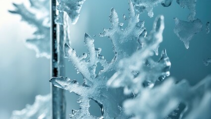 Wall Mural - ice patterns on windows