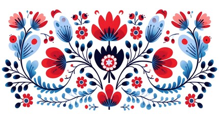 scandinavian national ornament cartoon vector illustration for cultural designs