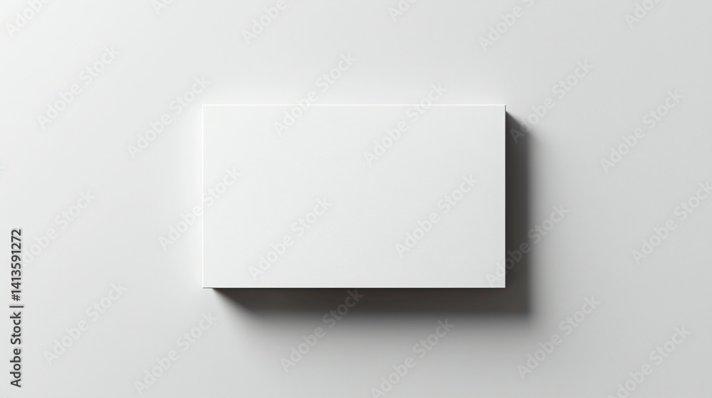 Blank white card on a flat surface, symbolizing simplicity and clarity in design.
