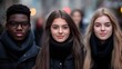 © STDG - Multi-Ethnic Young Friends Posing Together in Urban Setting