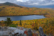 © Danita Delimont - USA, Maine. Fall foliage and view of South Branch Pond from Traveler Mountain, Baxter State Park.