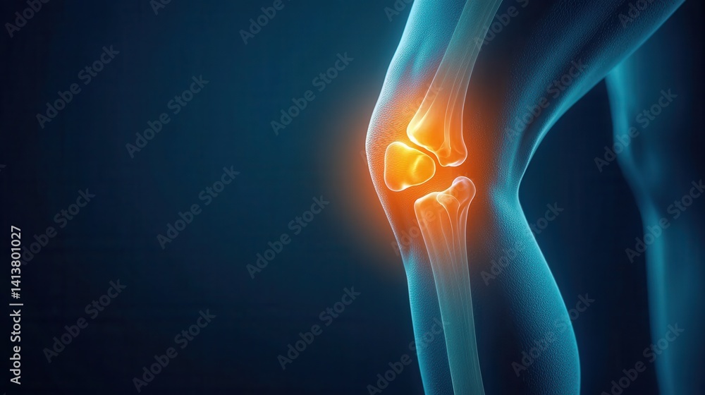 Human Knee Joint Anatomy with Highlighted Ligaments and Cartilage Stock ...