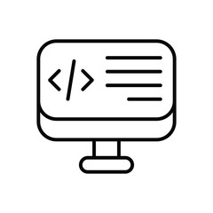 Computer Programming icon vector stock illustration