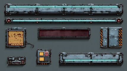 grunge-inspired industrial stream overlay frame