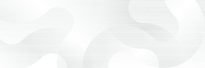 Wall Mural - abstract white geometric banner design background.
