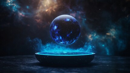 Wall Mural - ethereal glowing orb in cosmic space environment