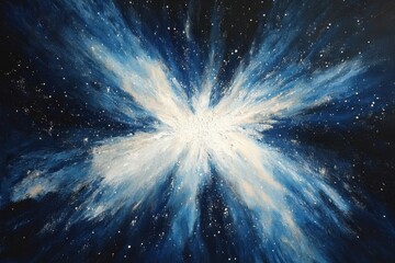 Wall Mural - stunning galaxy space featuring a vibrant starburst effect in deep cosmic colors, galaxy space with 