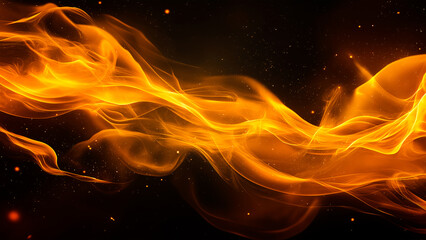 Wall Mural - texture of burn fire with particles embers. flames blaze fire flame overlays on isolated background.