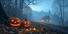 Jack O Lantern In The Garden Free Stock Photo - Public Domain Pictures