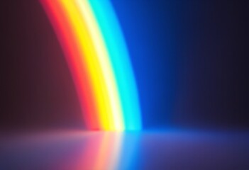 Poster - Abstract dark background of light with stripes of colourful rays moving from the center