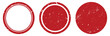 © ShafiqGFX - Red rubber stamp circle set with copy space