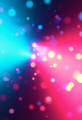 Aufkleber - Blur neon glow. Color light overlay. Fluorescent radiance. Defocused vibrant pink blue soft flecks texture on dark art empty space background