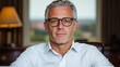 © danadesa - Closeup portrait serious mature man corporate business communication
