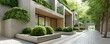 © Jack - Daylight-optimized office cluster with vegetated louvers, ground-level water purification gardens, and tree-filtered air intake vents