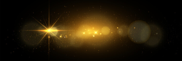Aufkleber - Glowing star, sparkle, light streak, and shimmering particle on transparent background for overlays and magical effects.
