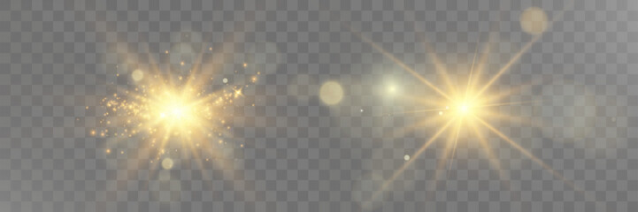 Aufkleber - Glowing star, sparkle, light streak, and shimmering particle on transparent background for overlays and magical effects.
