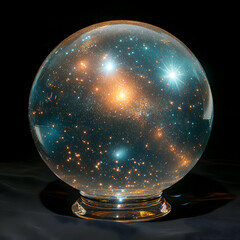 Wall Mural - crystal ball with detailed cosmos display