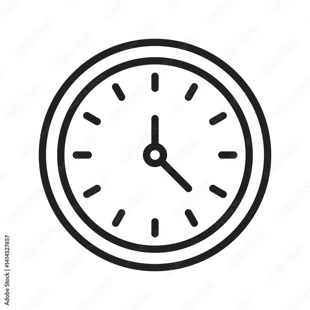 Clock icon vector image. Suitable for mobile apps, web apps and print media.